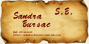 Sandra Bursać vizit kartica